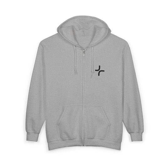 Embroidered Scriptually Zip Hoodie