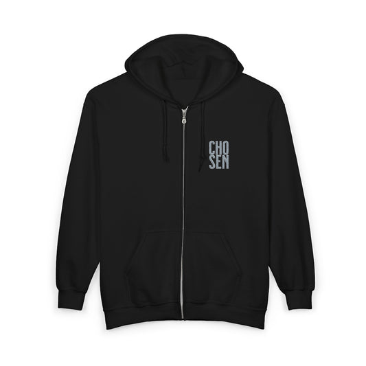 Embroidered Scriptually Zip Hoodie