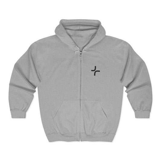 Embroidered Scriptually Zip Hoodie
