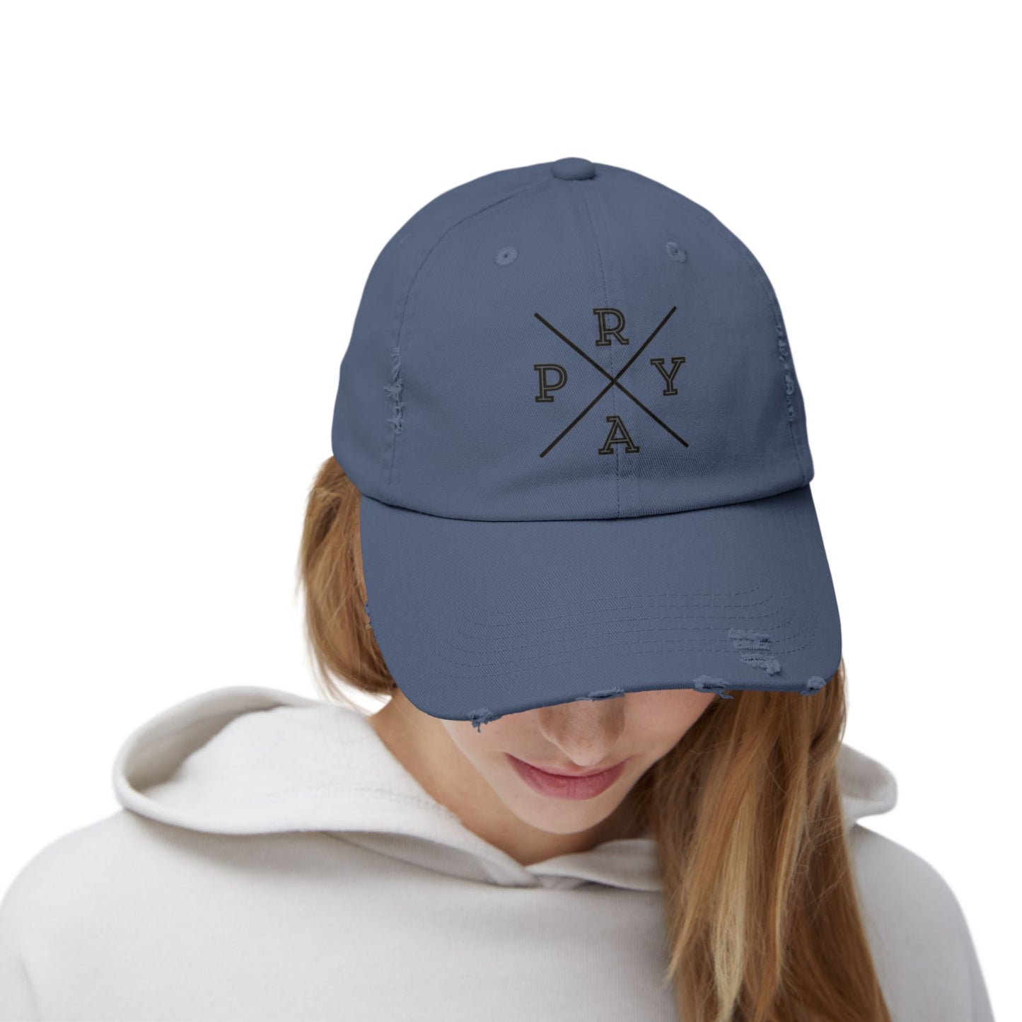 Pray Unisex Distressed Cap