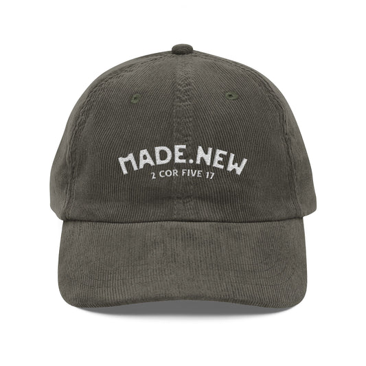 Made New - Vintage Corduroy Cap - Trendy Embroidered Hat