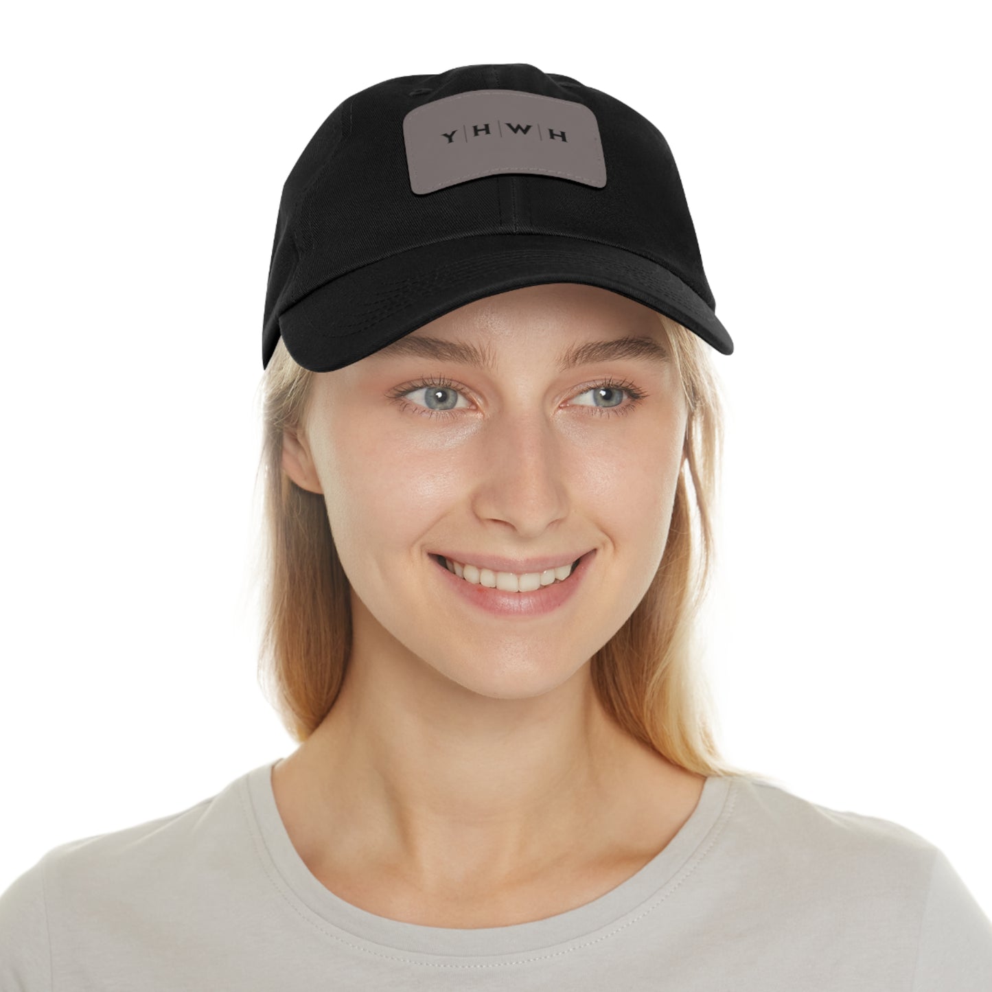 YHWH Hat with Leather Patch (Rectangle)