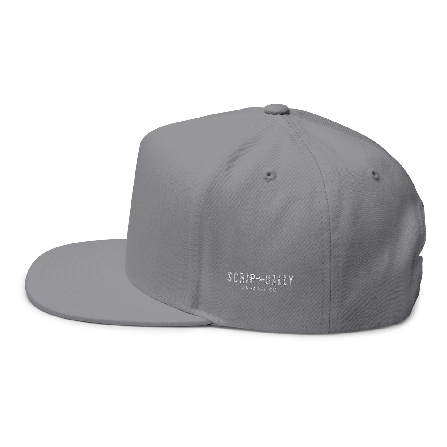 Grounded Embroidered Flat Bill Cap