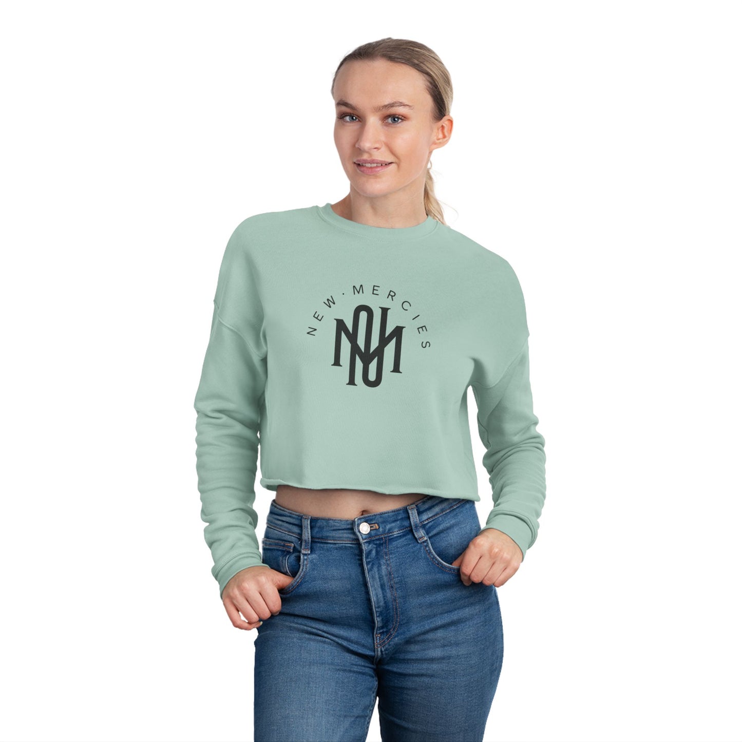 "New Mercies" Women's Cropped Sweatshirt