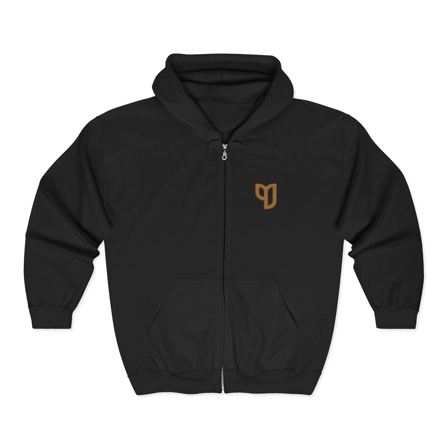 Embroidered Scriptually Zip Hoodie