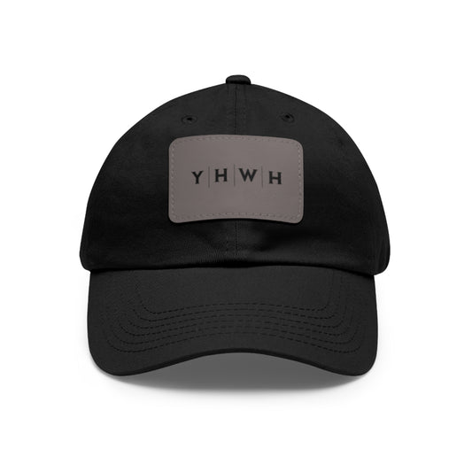 YHWH Hat with Leather Patch (Rectangle)