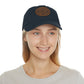 Amen, Dad Hat with Leather Patch (Round)