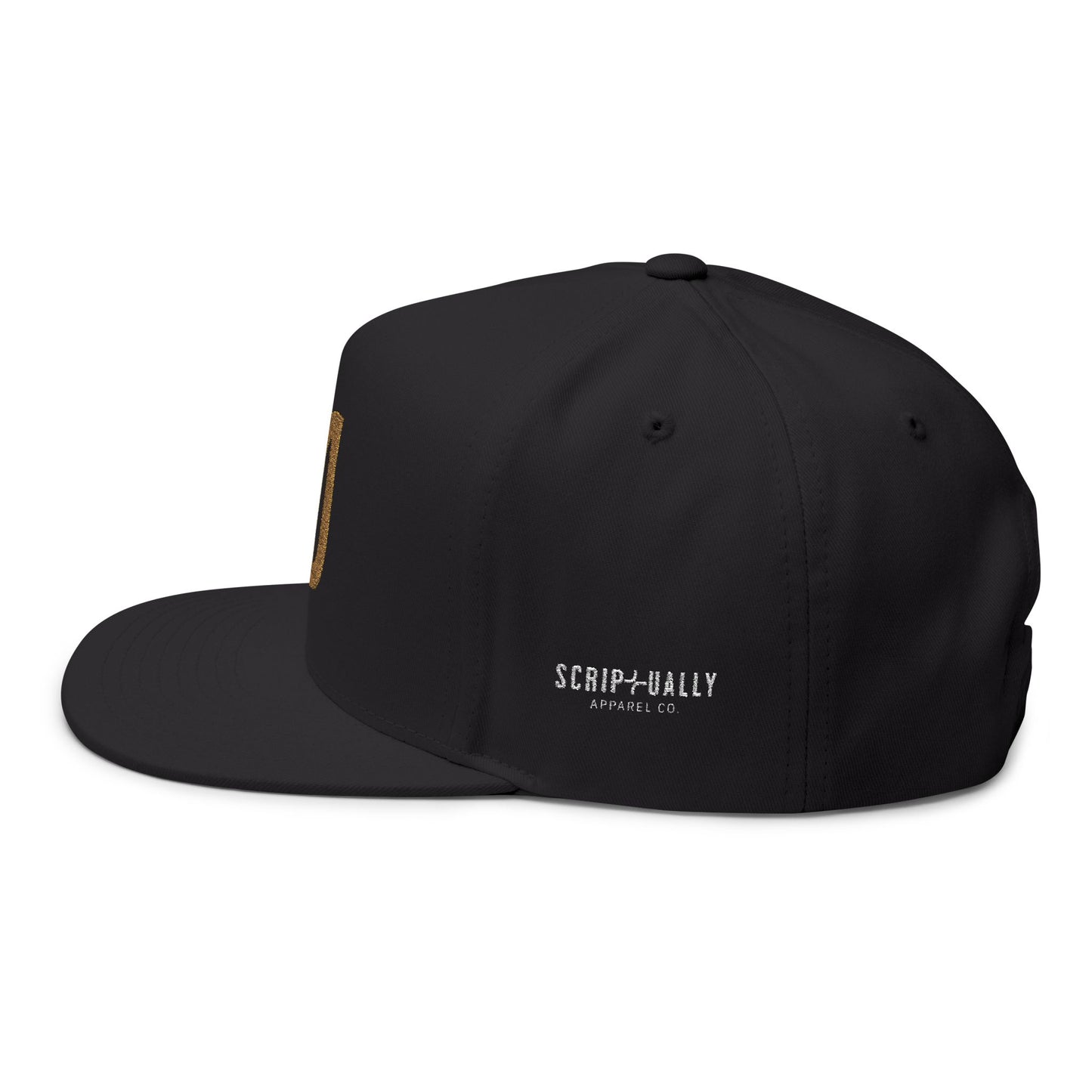Scriptually Brand Embroidered Flat Bill Cap