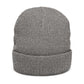 Grounded Ribbed Knit Embroidered Beanie