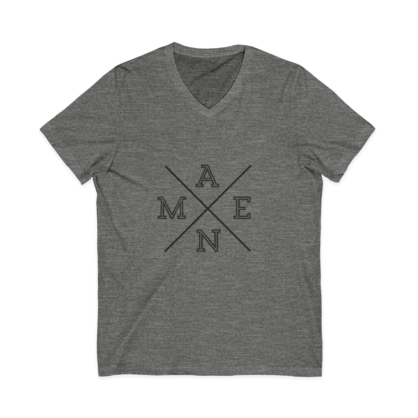 Amen Unisex Jersey Short Sleeve V-Neck T-Shirt
