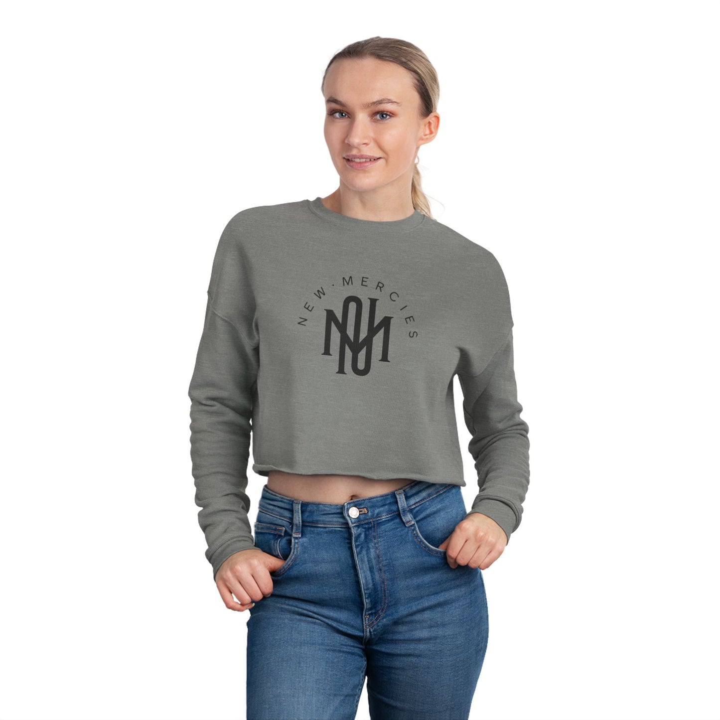 "New Mercies" Women's Cropped Sweatshirt