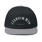 Romans 12:2 Flat Bill Cap — "New Mindset" Embroidered Hat