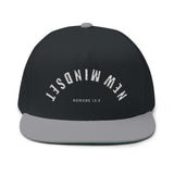 Romans 12:2 Flat Bill Cap — "New Mindset" Embroidered Hat