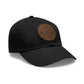 Amen, Dad Hat with Leather Patch (Round)