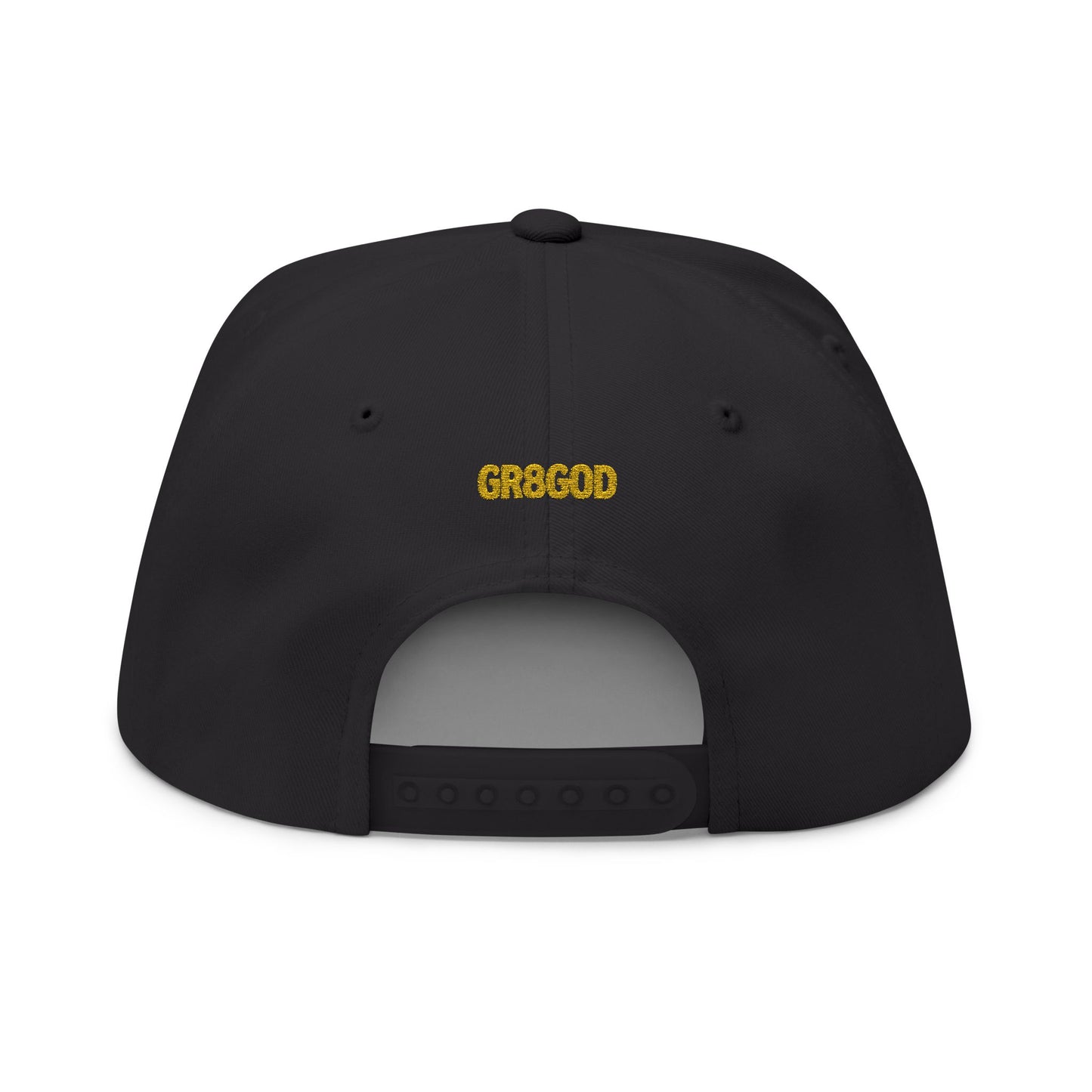 Great God "GR8GOD" Embroidered Flat Bill Cap