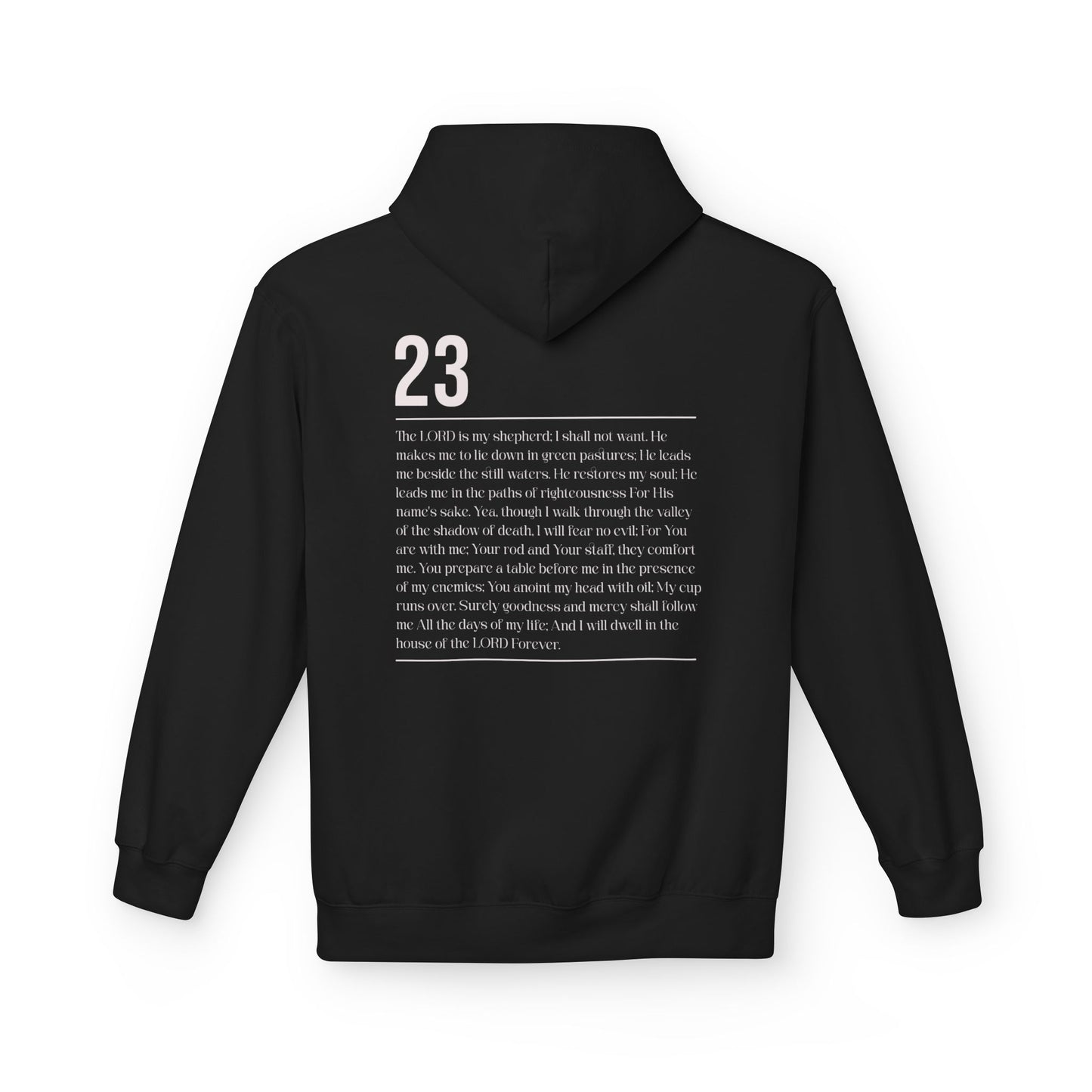 Psalms 23 Hoodie — Inspirational Scripture Fleece Hoodie