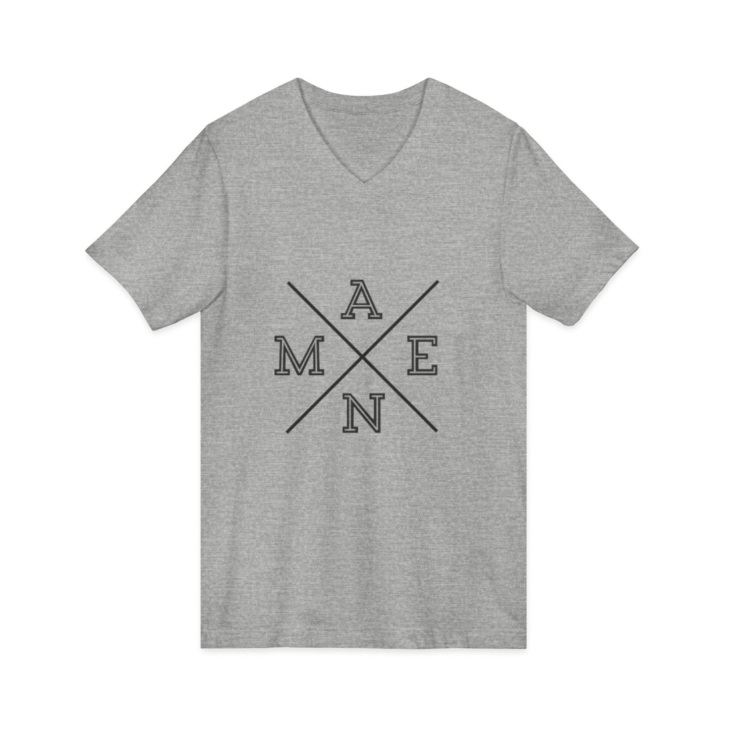 Amen Unisex Jersey Short Sleeve V-Neck T-Shirt