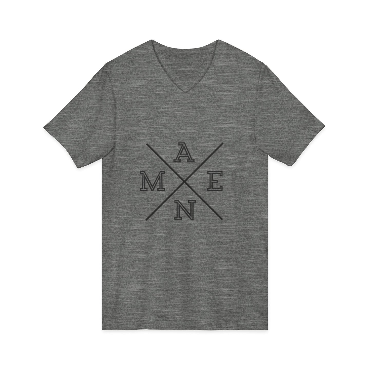 Amen Unisex Jersey Short Sleeve V-Neck T-Shirt