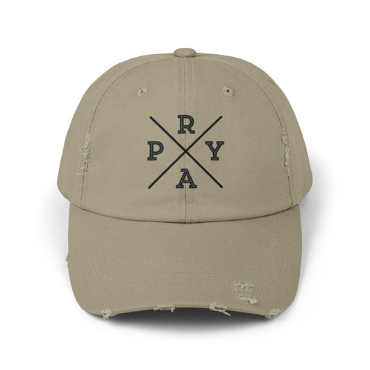 Pray Unisex Distressed Cap