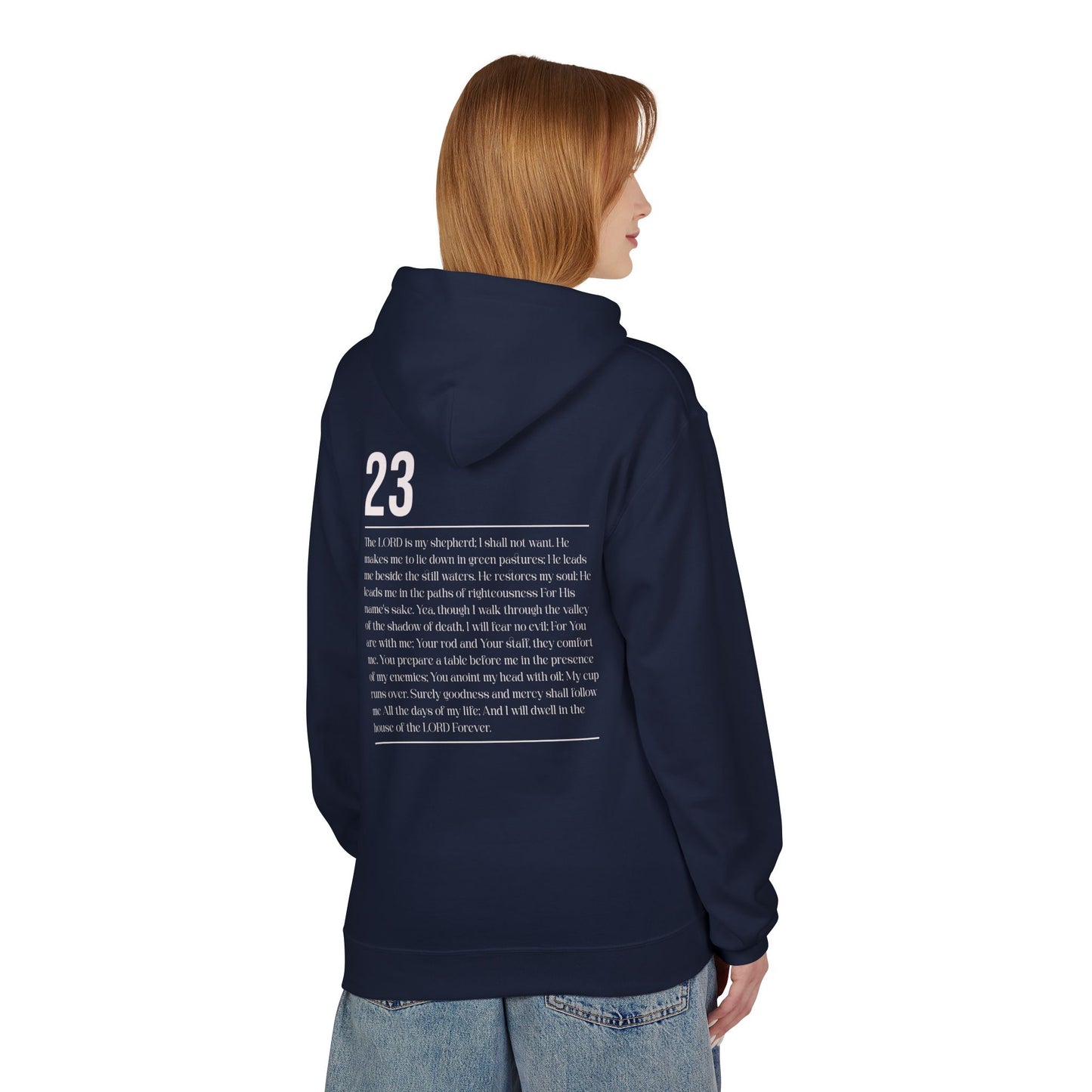 Psalms 23 Hoodie — Inspirational Scripture Fleece Hoodie