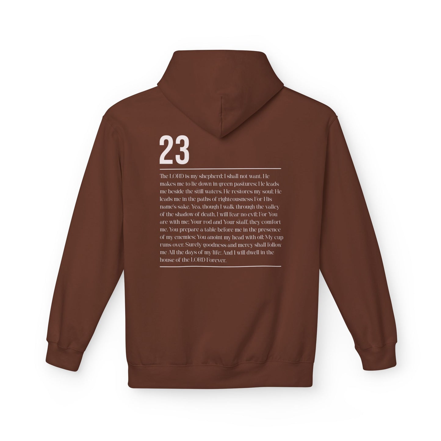 Psalms 23 Hoodie — Inspirational Scripture Fleece Hoodie