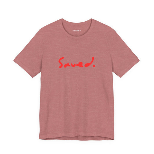 'Saved.' Jersey Short Sleeve T-shirt