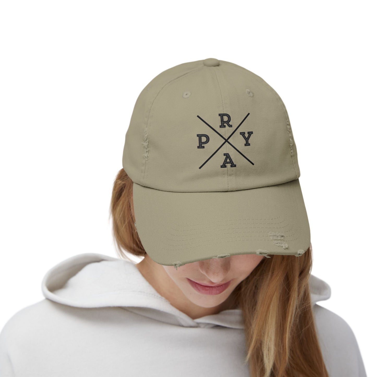 Pray Unisex Distressed Cap