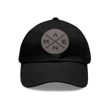 Amen, Dad Hat with Leather Patch (Round)