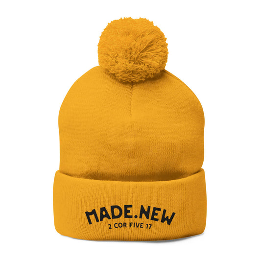 Made New Cozy Pom-Pom Knit Cap, Winter Beanie