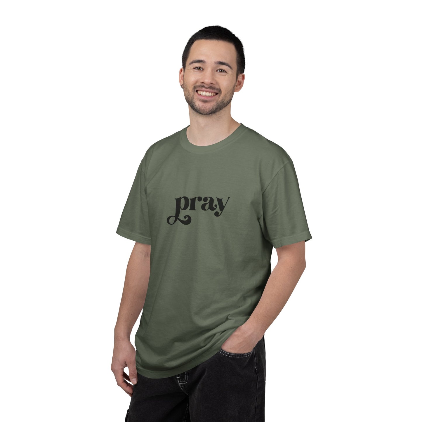 'Pray' Garment-dyed T-Shirt