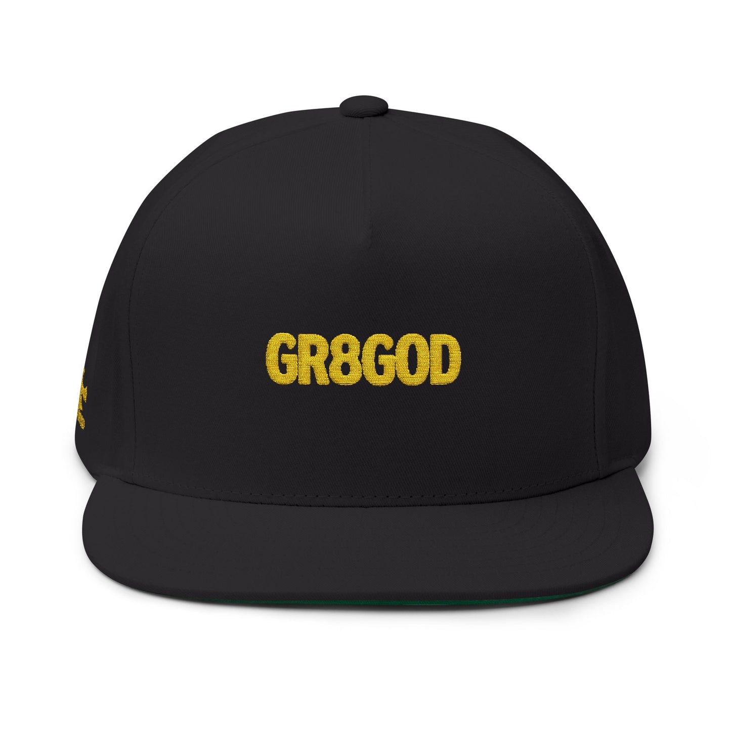Great God "GR8GOD" Embroidered Flat Bill Cap