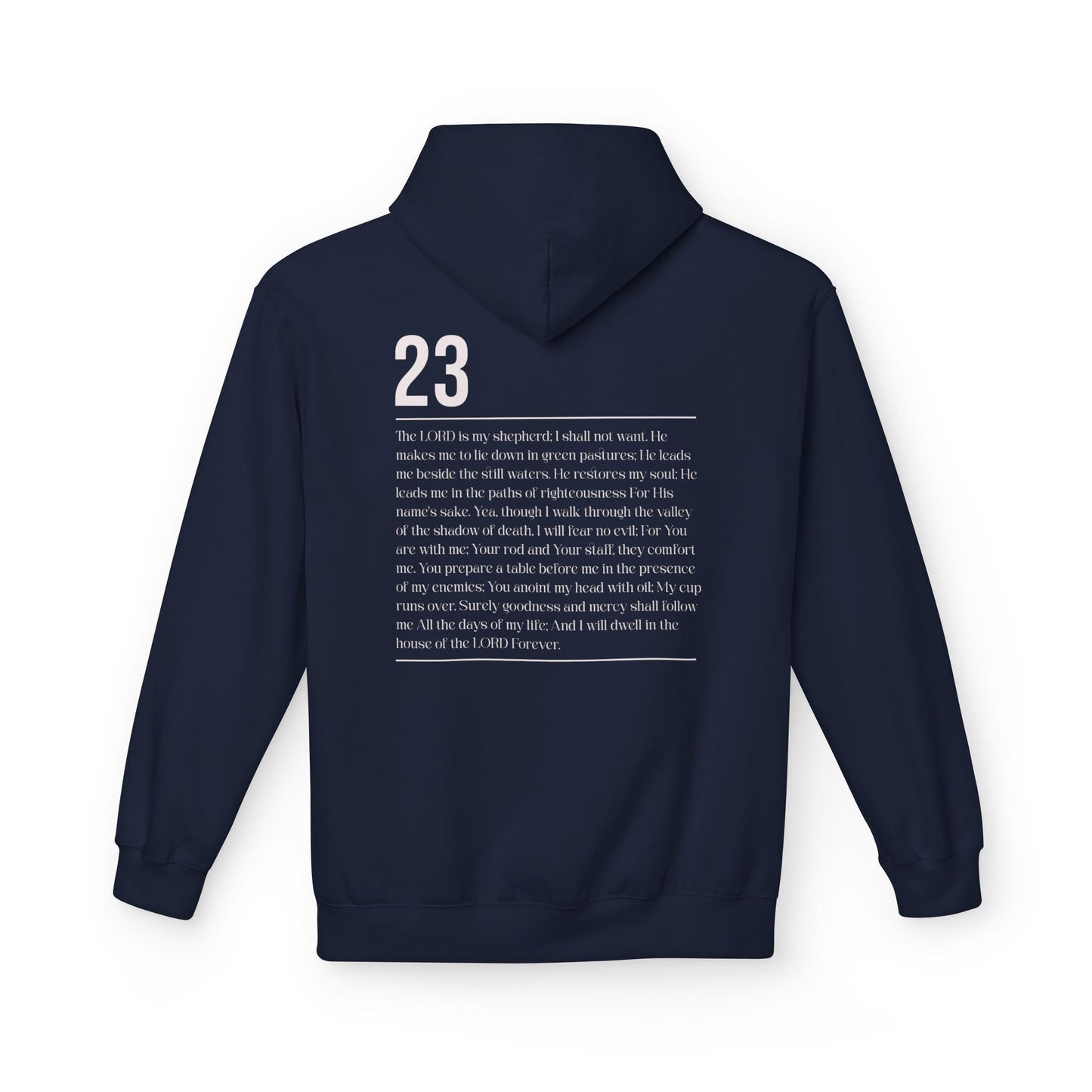Psalms 23 Hoodie — Inspirational Scripture Fleece Hoodie