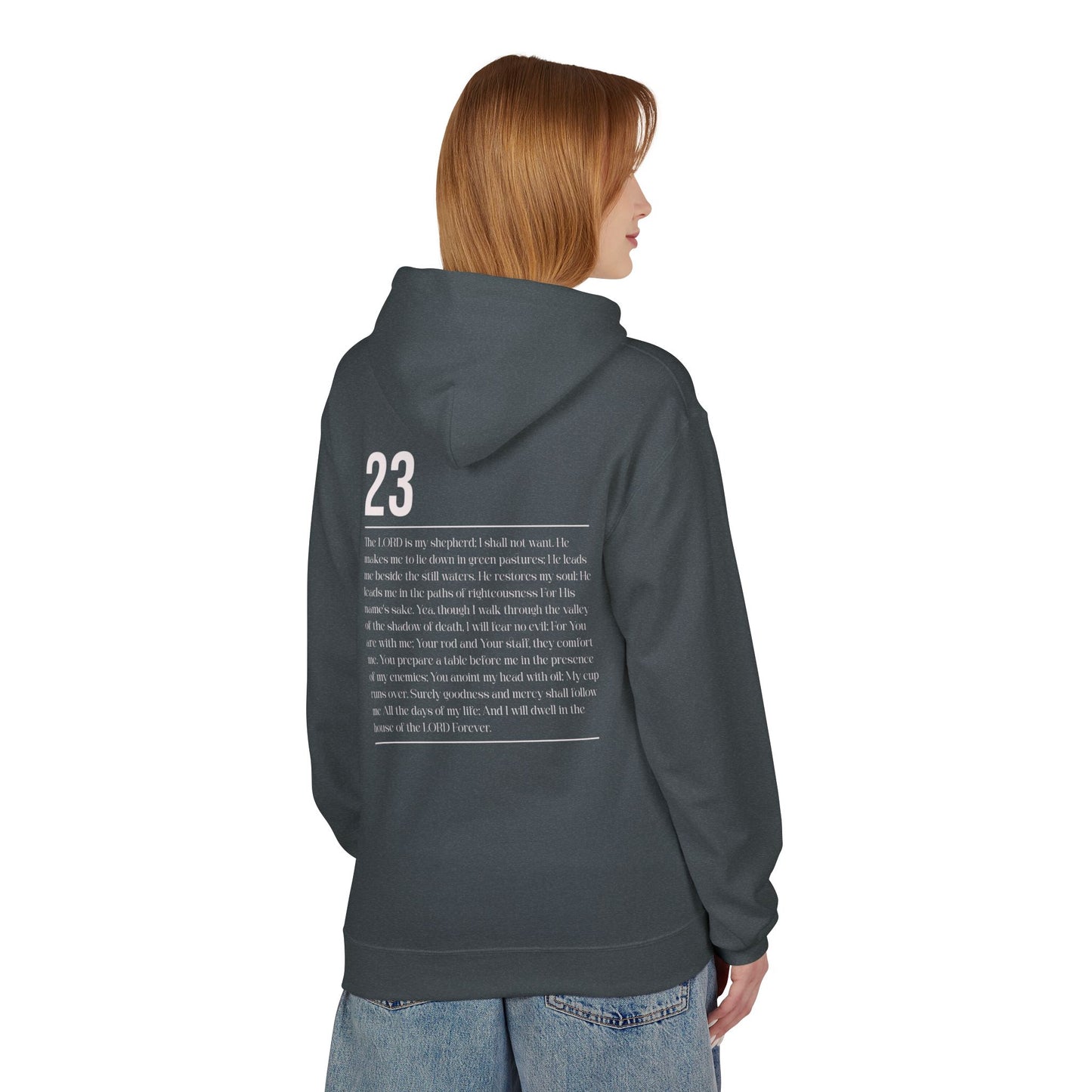 Psalms 23 Hoodie — Inspirational Scripture Fleece Hoodie