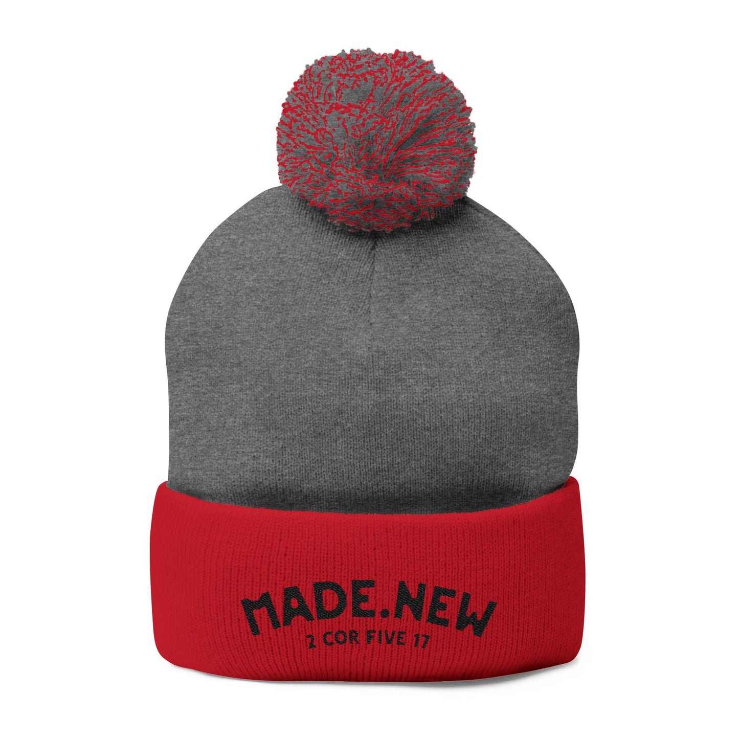 Made New Cozy Pom-Pom Knit Cap, Winter Beanie