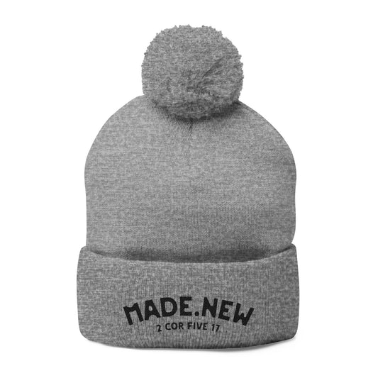 Made New Cozy Pom-Pom Knit Cap, Winter Beanie
