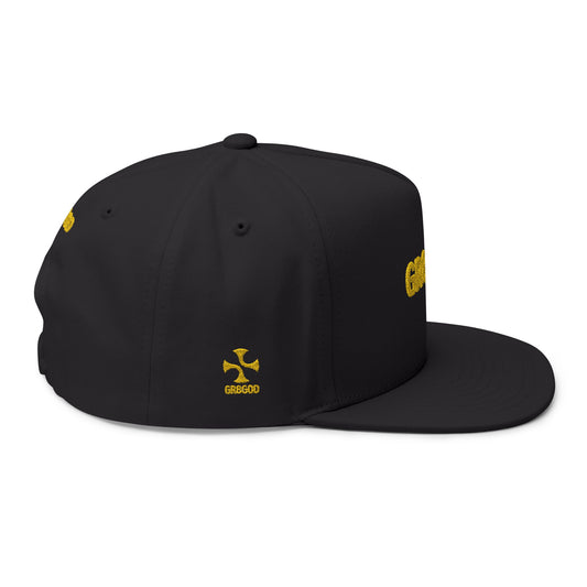 Great God "GR8GOD" Embroidered Flat Bill Cap