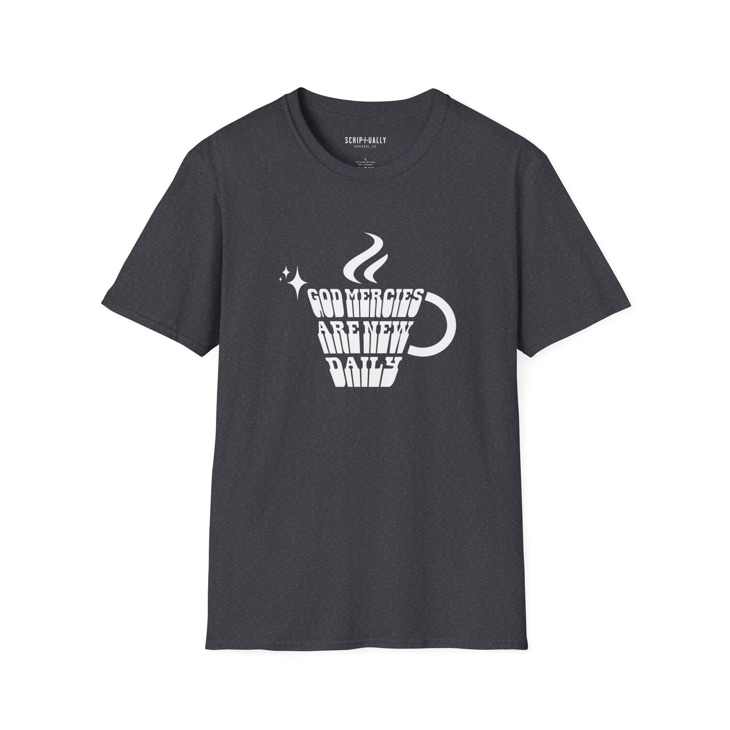 God Mercies Are New Daily T-Shirt — Inspirational Christian Faith Tee