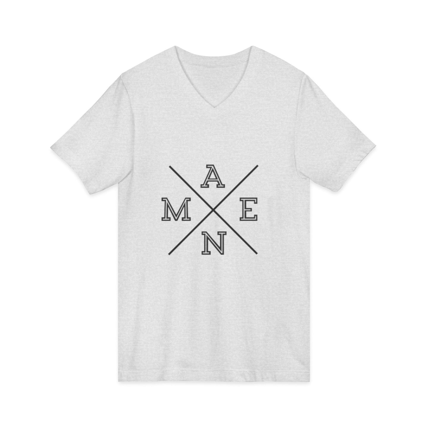 Amen Unisex Jersey Short Sleeve V-Neck T-Shirt