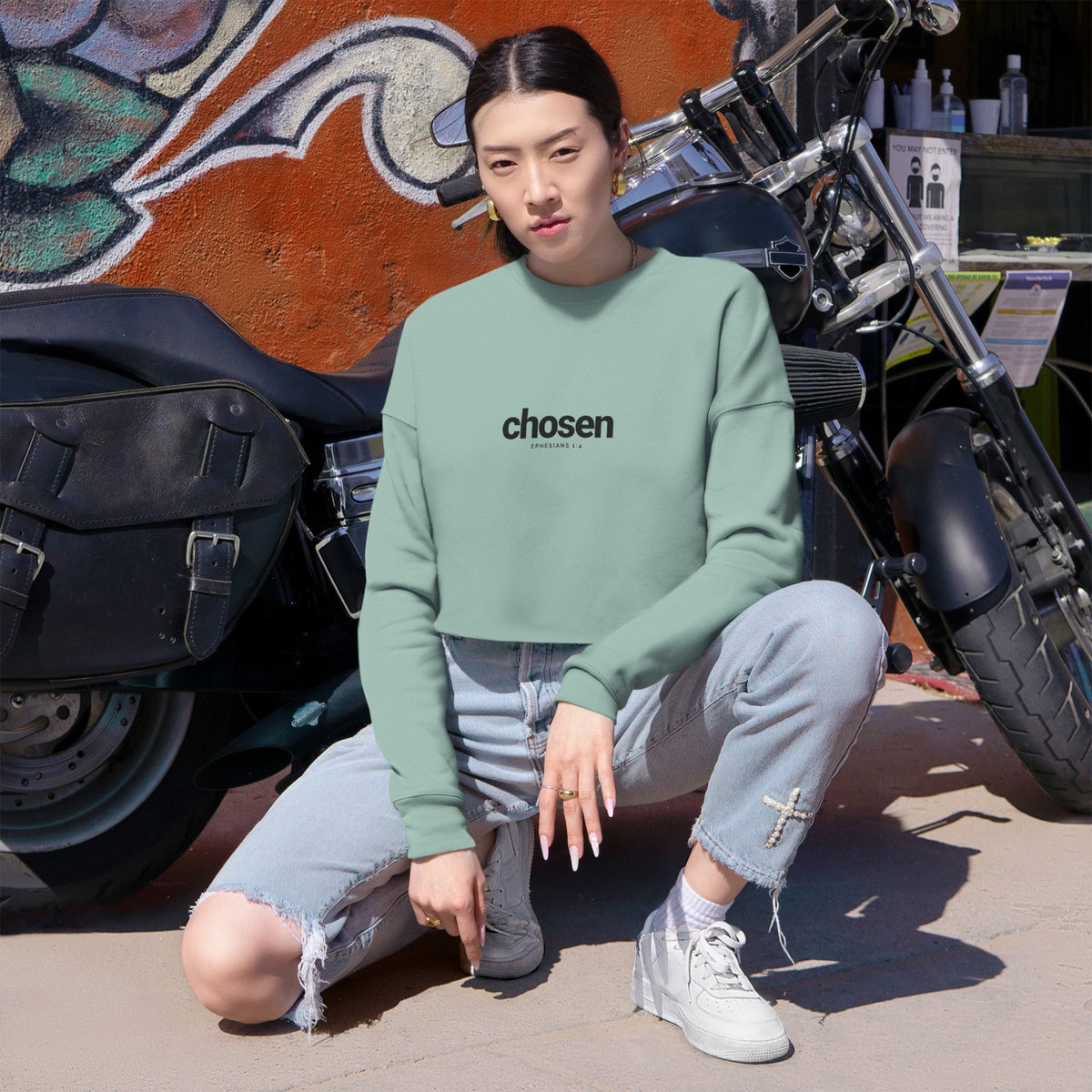 "New Mercies" Women's Cropped Sweatshirt