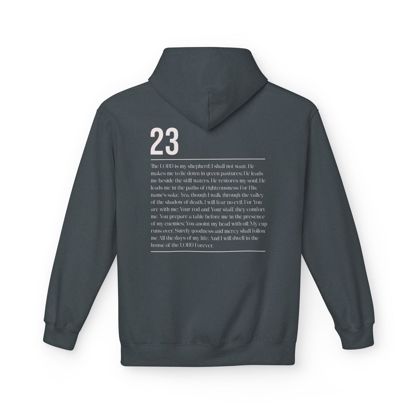 Psalms 23 Hoodie — Inspirational Scripture Fleece Hoodie