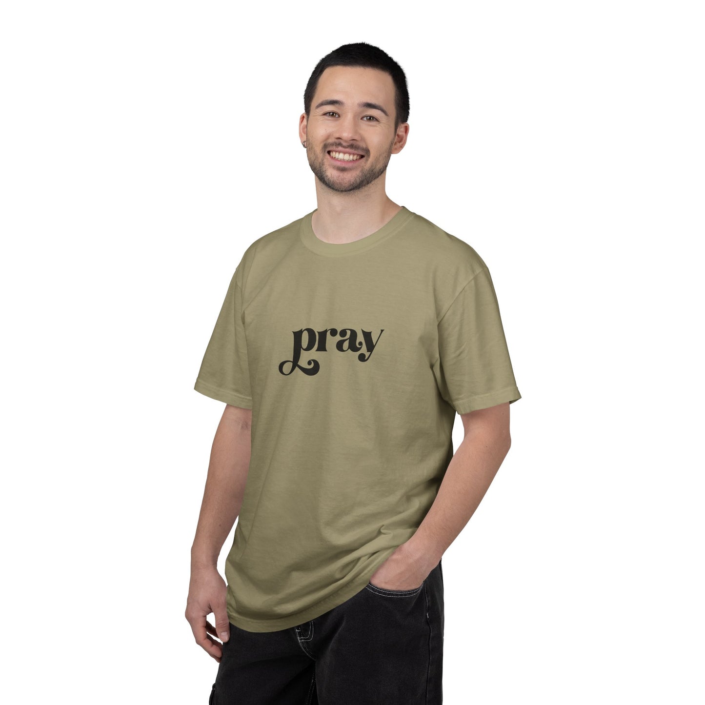 'Pray' Garment-dyed T-Shirt