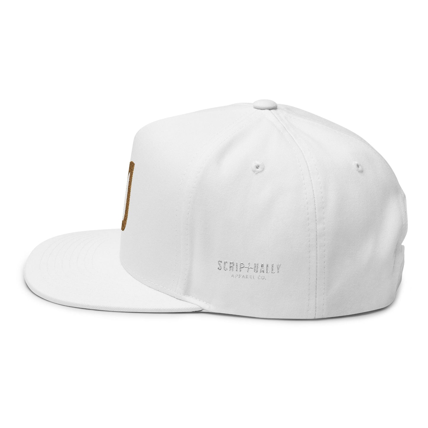 Scriptually Brand Embroidered Flat Bill Cap